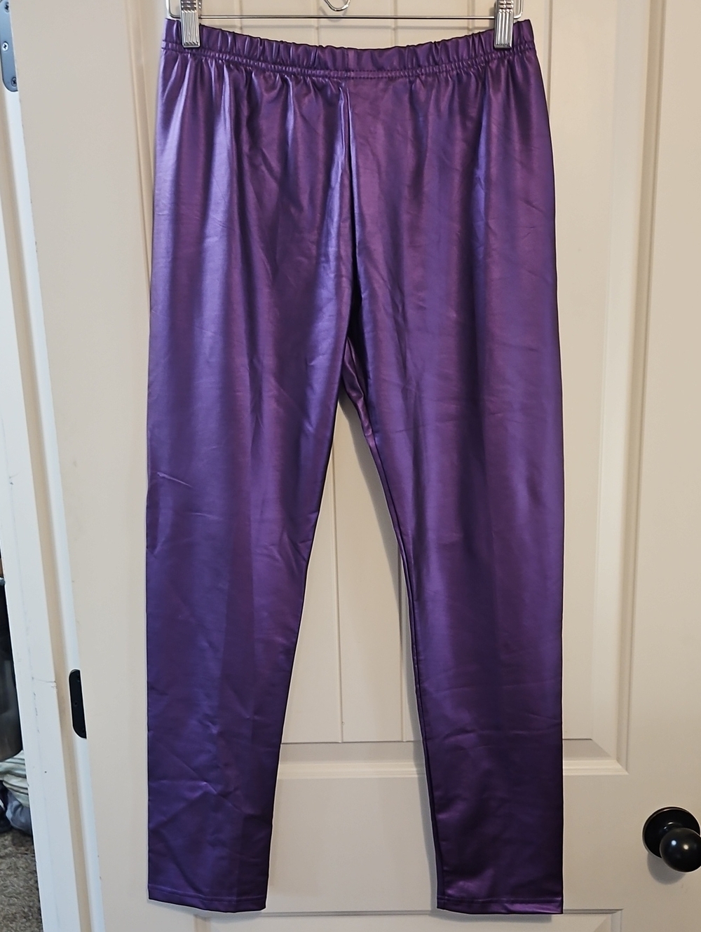 Shiny Purple Stretch Leggings